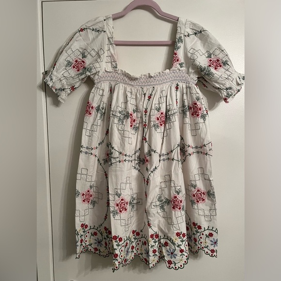 Damson Madder Lulu Embroidered Mini Dress - Picture 6 of 7